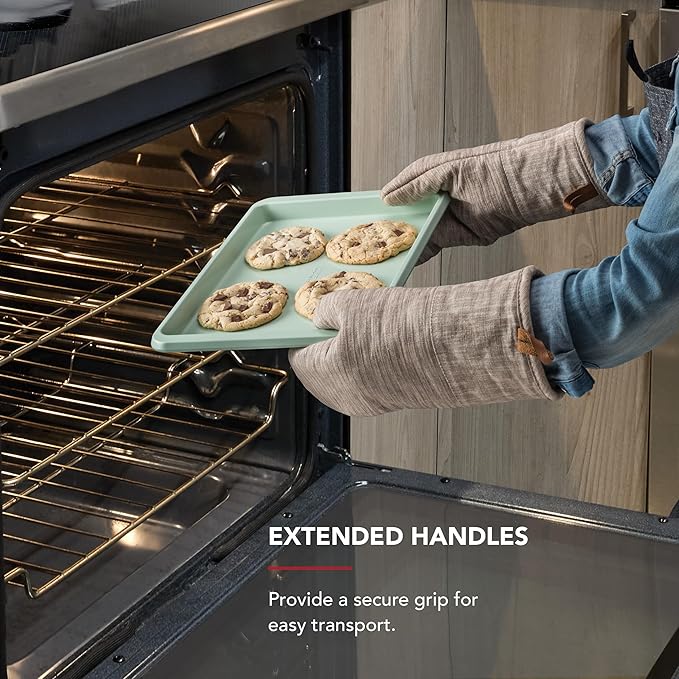 KitchenAid 9x13in Nonstick Aluminized Steel Baking Sheet, Pistachio