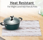 Ruvanti Placemats 100% Cotton 13x19 Inch, Dining Table Placemats Set of 6, Modern Place Mats for Dining Table Decor, Kitchen & Table Linens, Coffee Mat for Christmas Dinners - Wheatable