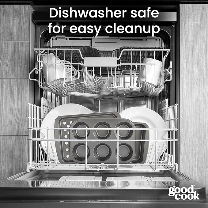 GoodCook Everyday Nonstick Toaster Oven 6pc Set, Gray