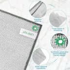 24 PCS Non Scratch Wire Dishcloth, Cleans Fast Without Scratching, Stands Up to Stuck-on Grime, Multi-Surface Safe, Wire Dishwashing Rag Cleaning Power for Everyday Jobs 7.87“ x 7.87”