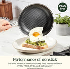 Cuisinart FusionElite+ Nonstick Tri-Ply Stainless Steel Skillet, 10″ Skillet Frying Pan with PURELYSEAR Ceramic Nonstick Technology, Scratch Proof, Cool Grip Handles, Dishwasher Safe