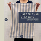 MEEMA Kitchen Towels and Dishcloths Sets of 4 | Large 18 x 28 Inch | Upcycled Cotton Tea Towel | Super Absorbent Cotton Dish Towels for Kitchen | Blue Stripes | Hand Towels