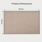 Cloth Placemats Set of 6 - Double Thickened Easy to Clean Linen Style Fabric Placemats - Machine Washable Placemats- Heat Resistant Non-Slip Table Mats - 18x12 Inch (Natural Linen, 6)
