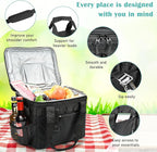 Tirrinia Large Insulated Cooler Bag - Outdoor Leakproof Cooler Box for Women & Men - Portable Freezer Bag with Adjustable Shoulder Strap for Camping, Picnic, Golf, Beach