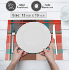 Ruvanti Placemats 100% Cotton 13x19 Inch, Dining Table Placemats Set of 6, Modern Place Mats for Dining Table Decor, Kitchen & Table Linens, Coffee Mat for Christmas Dinners - Likely