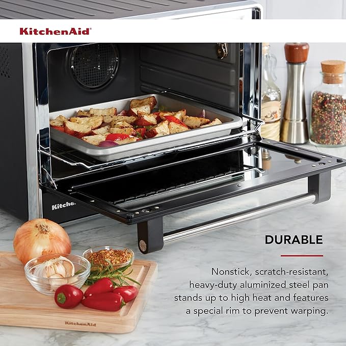 KitchenAid 12.3X10in Nonstick Aluminized Steel Baking Sheet, Silver