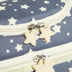 Kids Dual Compartment Lunch Bags Tote for Boys Girls Toddler Lunch Boxes Pre-School Toddler Kindergarten Picnic Camp Food Cooler Thermal with Strap (Yellow Star)