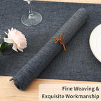 Homaxy Cloths Placemats for Dining Table Set of 6, Heat Resistant Washable Cotton Linen Blend Table Mats, Easy to Clean Place Mats for Indoor Outdoor Party Kitchen Decoration, Charcoal Gray