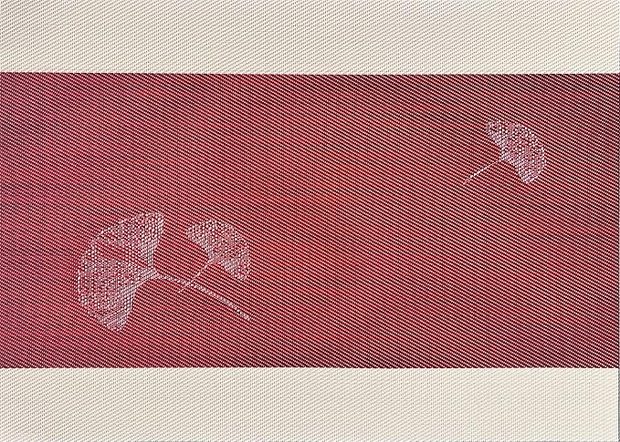 PIGCHCY Placemats Set of 8, Country Rustic Placemats Non-Slip Washable Durable Table Mats for Home/Dining Room Decoration (Red,18 X 12 inches)