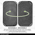 Starfrit The Rock 19.7'' x 11'' (50x28cm) Non-Stick Reversible Grill & Griddle - Durable Forged Aluminum - Oven Safe - PFOA Free - Easy to Clean - Black