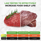 NutriChef Food Vacuum Sealer Machine, Stainless Steel & ABS Body, Automatic Sealing System for Dry and Moist Foods, LED Touch Controls, Includes Bags, Hose & Roll Cutter, 110W Suction Power, 14"x6"