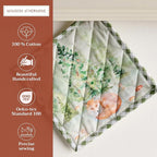 Maison d' Hermine Pot Holders 100% Cotton Heat Resistant Potholders 8" x 8" Hot Pads with Loop BBQ, Cooking, Baking, Grilling, Kitchen, Handling Hot Pans (Pack of 1, Winter Mornings)