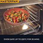 MasterPan Copper tone 12-inch Ceramic Non-stick Wok with Lid