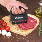 Mountain Grillers Professional 48-Blade Meat Tenderizer Tool - Premium Stainless Steel, Ergonomic Non-Slip Handle, Dishwasher Safe, Ultimate Flavor Enhancement for Steak, Chicken, Pork & More