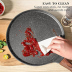 Nonstick Crepe Pan Set, 5 Piece Set Kitchen Pancake Grill Pan, 11 Inch Nonstick Ceramic Flat Skillet Dosa Tawa Comales Para Tortillas Pancake Pans, Fry Pans Compatible with All Stovetops