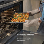 KitchenAid 13x18in Nonstick Aluminized Steel Baking Sheet, Contour Silver