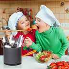 Utensil Holder,Extra Large Utensil Holder for Kitchen Counter, Silverware Organizer, Stainless Steel Storage Cooking Caddy Flatware Spoon Spatula Tool Cutlery Container(2 Set)