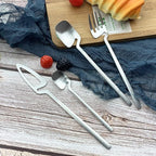 JASHII Honey Jam Spoon, Stainless Steel Mini Coffee Spoon, Teaspoon, 6-piece (Matte Silver)