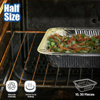 EHOMEA2Z Aluminum Pans (30 Pack) – MADE IN USA, Disposable Foil Trays for BBQ, Grilling, Roasting, Catering, and Restaurants,Crawfish Trays, 9x13