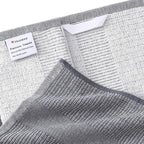 Homaxy Premium Kitchen Towels(18”x 28”, 12 Pack), Large Cotton Kitchen Hand Towels, Flat and Terry Dish Towels, 380 GSM Highly Absorbent Tea Towel Set with Hanging Loop, Grey