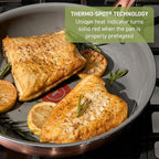 T-Fal Preserve Ceramic Nonstick Frying Pan Skillet 12-inch, Oven Broiler Safe up to 350°F, Cookware, InoCeram Glide Technology, Frying Pan, Skillet Pots & Pans, Rose Gold