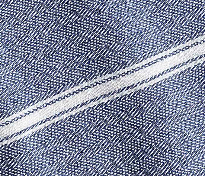 Lane Linen Kitchen Towel Set, 6 Pack 100% Cotton Hand Towels For Kitchen, Dish Towels For Drying Dishes, Lint Free, 14"x25", Good For Cleaning Windows, Ceramic Surface, Glass Stovetops - Blue Chambray