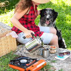 Mixpresso Stainless Steel Coffee Percolator Stovetop, 37oz Classic Percolator Coffee Pot, Great For Camping Pot, 5-8 Cup Stove Top Espresso Maker, Cool-Touch Handle