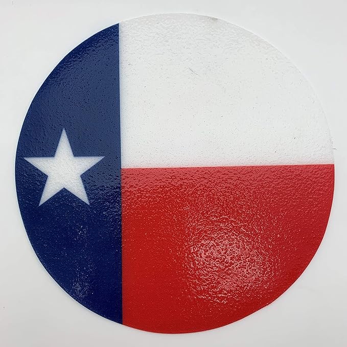 Andreas Silicone JO-78 Non-Slip 6.25" Jar Opener, Easy Lid Opener, Made with Silicone and Fabric, Dishwasher Safe, Garlic Peeler, Texas Flag, 6.25 inch