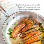 Hestan - CopperBond Collection - 100% Pure Copper Frying Pan, Induction Cooktop Compatible, 11-Inch