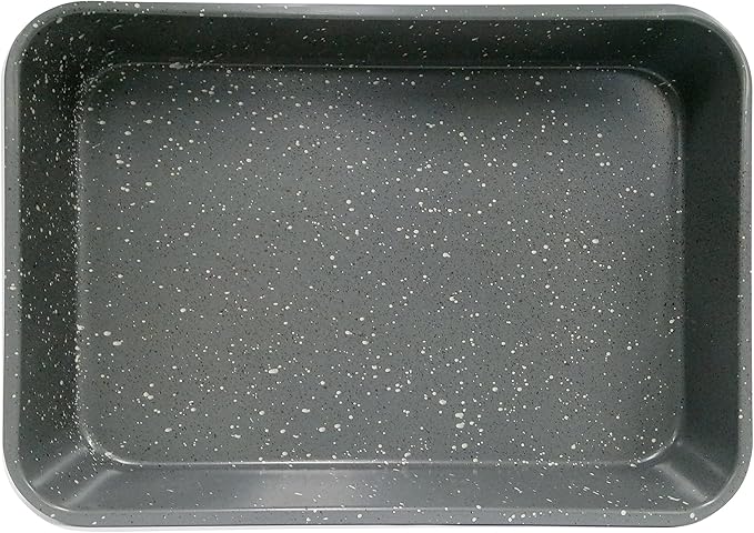 casaWare Grande Lasagna/Roaster Pan 18 x 12 x 3-Inch - Extra Large, Ceramic Coated NonStick (Silver Granite)
