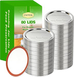 80PCS Canning Lids For Mason Wide Mouth, Jars Lids Mason Jars For Canning Food Fruits DIY Jam (86mm, 80Lids for Wide Mouth Jar)