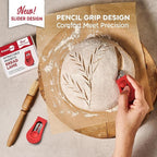 Upgraded Extractable & Magnetic Bread Lame Dough Scoring Tool - Professional Sourdough scoring tool for Sourdough Bread baking & Bread Making Tools - Scoring Patterns booklet & 5 Razor Blades