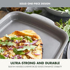 GreenPan Premiere Ovenware Healthy Ceramic Nonstick 13" x 9" Quarter Sheet Baking Pan, PFOA & PFAS-Free, Warp-Free Bakeware, Durable Quick Heating, Oven & Broiler Safe to 600F, Dishwasher Safe, Gray