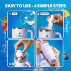 Cirkul 40oz. Lilac Stainless Steel Tumbler with Handle, All-Day StrawSip™, Double-Wall Insulated