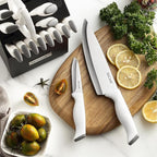 McCook® Knife Sets, German Stainless Steel Kitchen Knife Block Sets with Built-in Sharpener