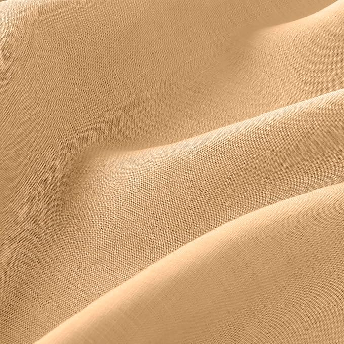 D'Moksha Homes Beige Linen Tablecloth 60 x 120 Inch - 100% Pure Linen Hemstitch Tablecloth for Rectangle Tables - Classic Hemstitch, Machine Washable Table Cloth for Summer, Fall and Halloween