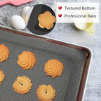 AMYONE Perforated Silicone Baking Mats, 2 PCS Gray Mesh Baking Mats for Half Sheet, Non-Stick Reusable Eclair Oven Liners for Homemade Bread/Pizza/Sugar Cookie 11 5/8" x 16 1/2", Deep Space Grey