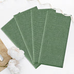 Homaxy Premium Kitchen Towels(18”x 28”, 6 Pack), Large Cotton Kitchen Hand Towels, Flat and Terry Dish Towels, 380 GSM Highly Absorbent Tea Towel Set with Hanging Loop, Grass Green