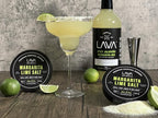 LAVA Premium Margarita Lime Sea Salt Cocktail Rimmer, All Natural Margarita Rimmer Sea Salt Rocks, Real Lime, Tart & Sour, No Silicon Dioxide, with Easy Screw-On Lid - 6oz