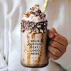 DISCOUNT PROMOS Custom Libbey Mason Jars w/Handles 16 oz. Set of 50, Personalized Bulk Pack - Traditional style, High standard - Black