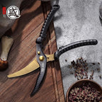 MITSUMOTO SAKARI Kitchen Scissors Heavy Duty, Poultry Shears Titanium Steel for Cutting Chicken Meat & Bones