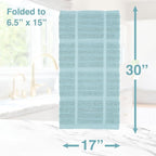 All-Clad Solid Kitchen Towels: Highly Absorbent, Super Soft Long Lasting - 100% Cotton, 17"x30" Tea Towels for Cleaning & Drying Dishes, Pans, Glassware, or Countertops, (2-Pack), Rainfall