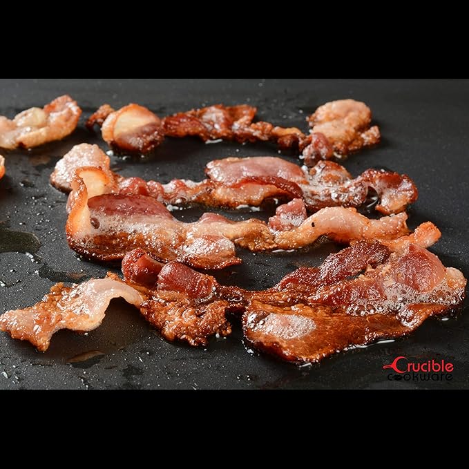 Cast Iron Griddle (20" by 10"), Reversible, Pre-Seasoned, Grill and Griddle Combo Pan, BBQ, Campfire, fits over two stovetop burners