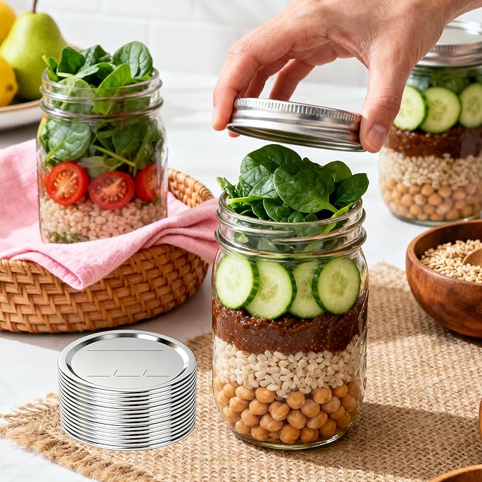 80PCS Canning Lids For Mason Wide Mouth, Jars Lids Mason Jars For Canning Food Fruits DIY Jam (86mm, 80Lids for Wide Mouth Jar)