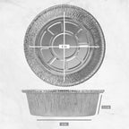 20Plasticpro 7'' Inch Round Tin Foil Pans Disposable Aluminum, Freezer & Oven Safe - For Baking, Cooking, Storage, Roasting, & Reheating, Pack of 20