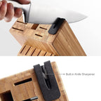 McCook® Knife Sets,German Stainless Steel Knife Block Sets with Built-in Sharpener