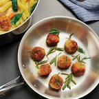 Tramontina Boston Tri-Ply Clad Stainless Steel 8-Inch Small Frying Pan, Induction-Ready Skillet, Dishwasher-Safe, NSF-Certified