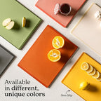 SMIRLY Plastic Cutting Board Set 3 Pieces, Non-Slip Dishwasher Safe Chopping Boards for Kitchen, Blue