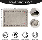 Placemats Set of 4, Heat Resistant & Waterproof Table Mats for Dining, Non Slip Scratch Proof Place Mats for Kitchen, Easy to Clean - Outdoor,Indoor Use（17x12 Inch）
