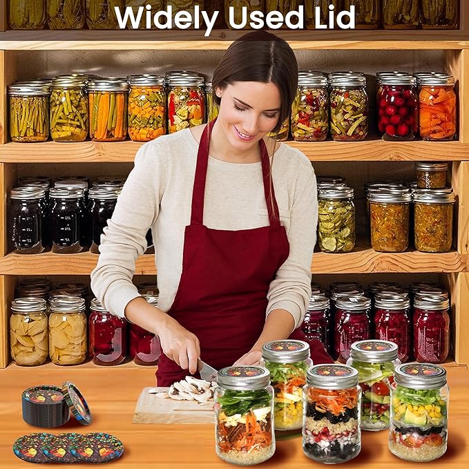 50Pcs Canning Lids Regular Mouth, Superb Canning Lids Not Easy to Rust Excellent Air Tightness, Thick Mason Jar Lids Prevent Warping - Food Grade Material (Red)